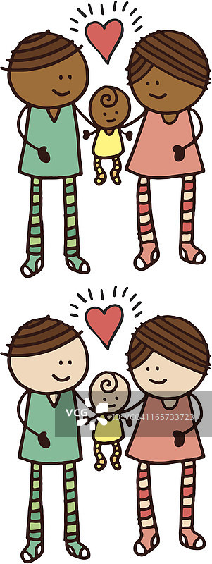 有新生儿的父母图片素材