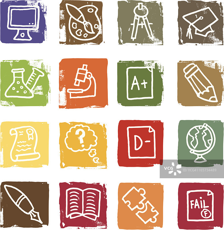 校园涂鸦图标合集图片素材