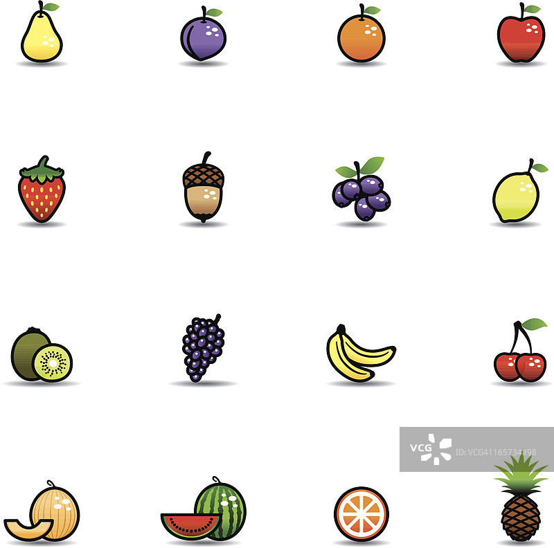 水果图标集图片素材