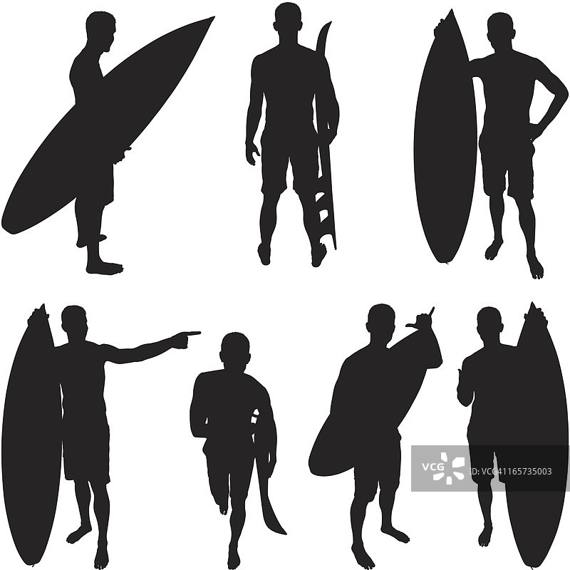 冲浪者与冲浪板图片素材