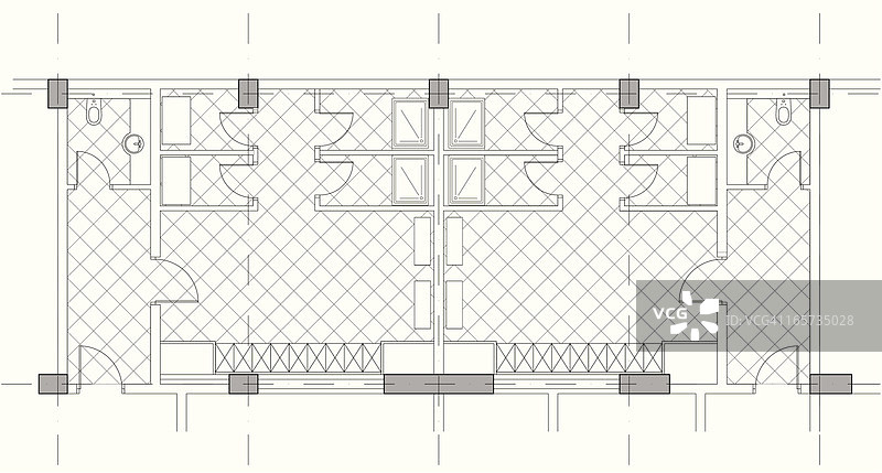 更衣室建筑平面图图片素材