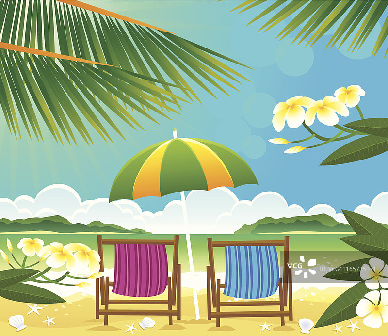 海滩视图图片素材