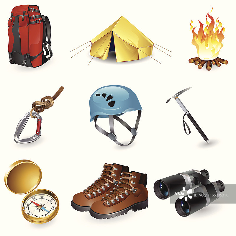 登山3D系列图标图片素材