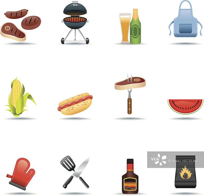 图标集，烧烤架图片素材