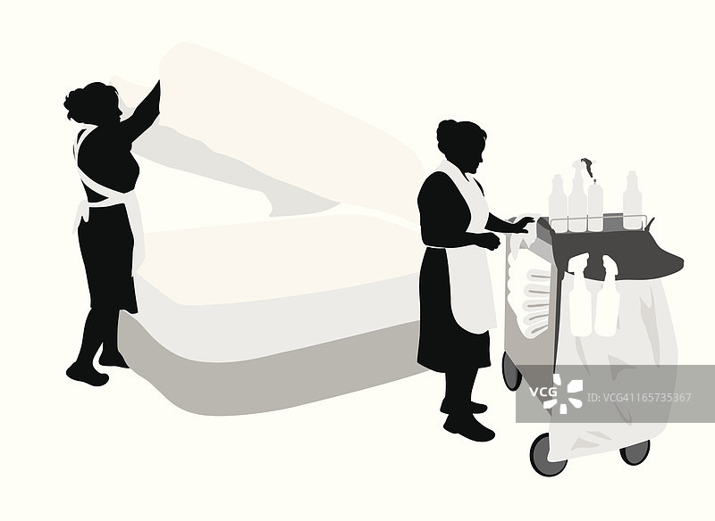 家政服务矢量剪影图片素材