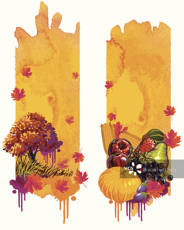 美丽的秋季背景/banner图片素材