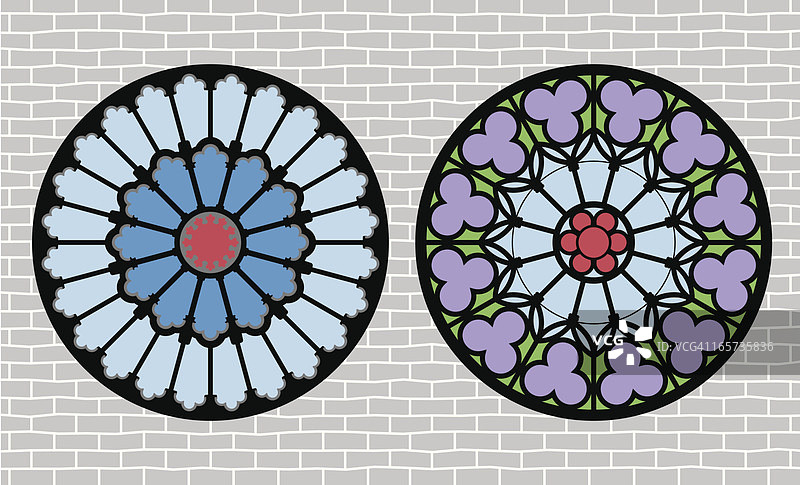 玫瑰窗图片素材