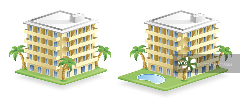 酒店建筑图标图片素材