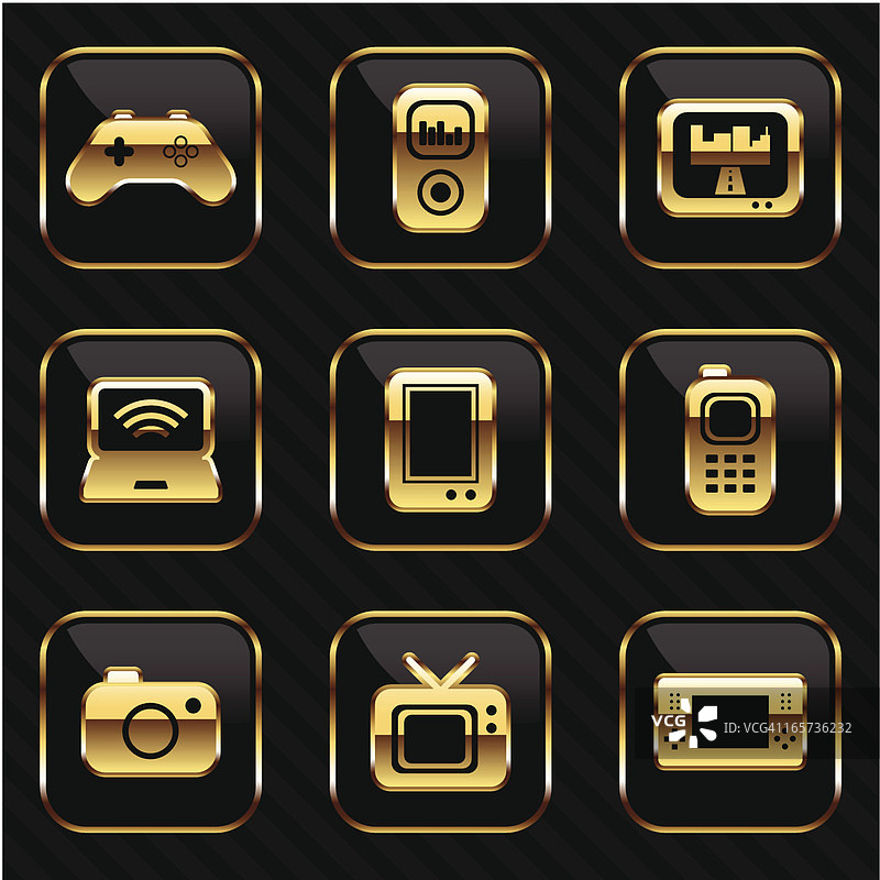 金色小工具图标图片素材