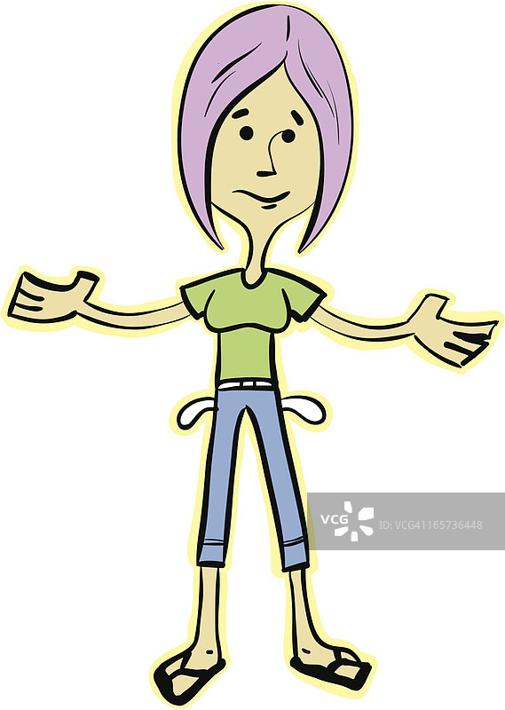 贫困女孩图片素材