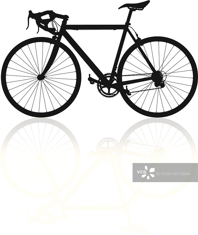公路自行车轮廓图片素材