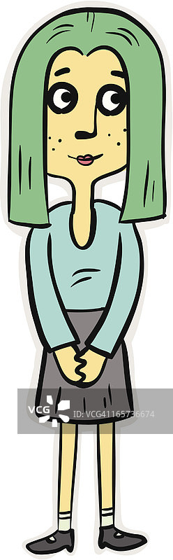 害羞的女孩图片素材