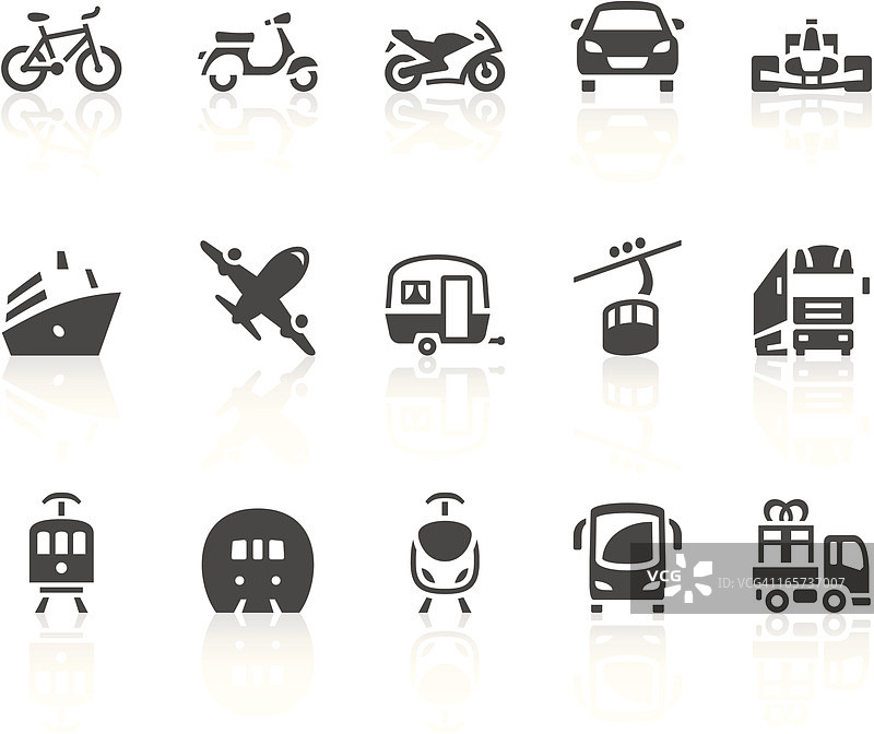 黑色数字交通图标汇编图片素材