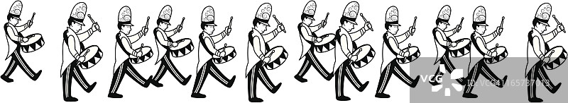 十二个鼓手敲鼓图片素材