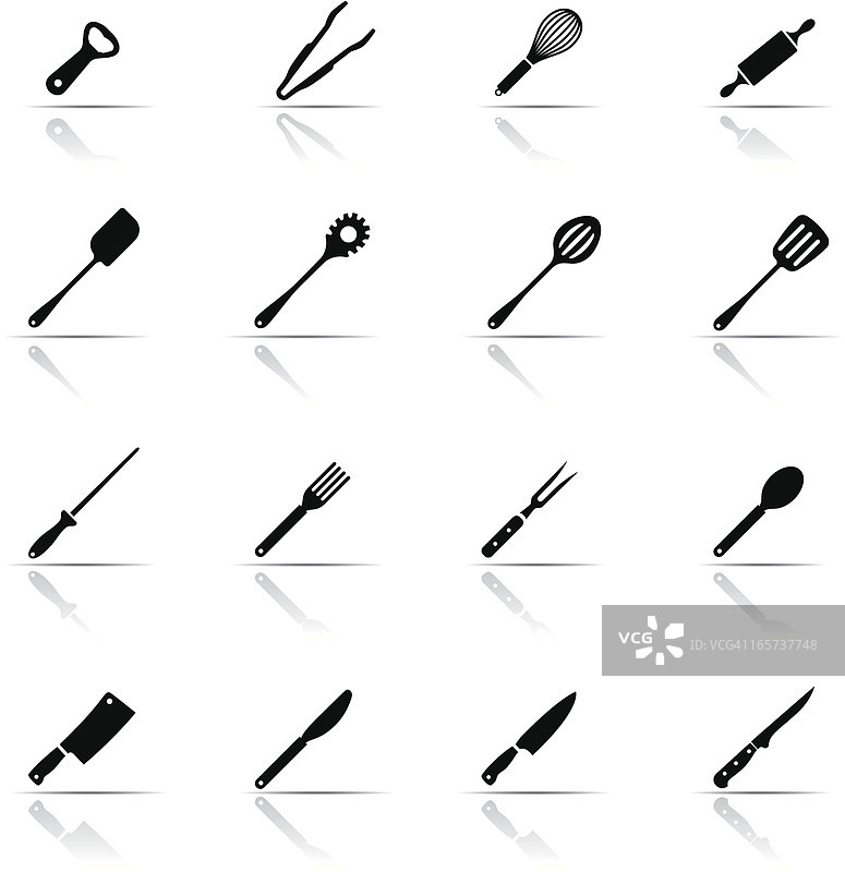 厨房用具图标集图片素材