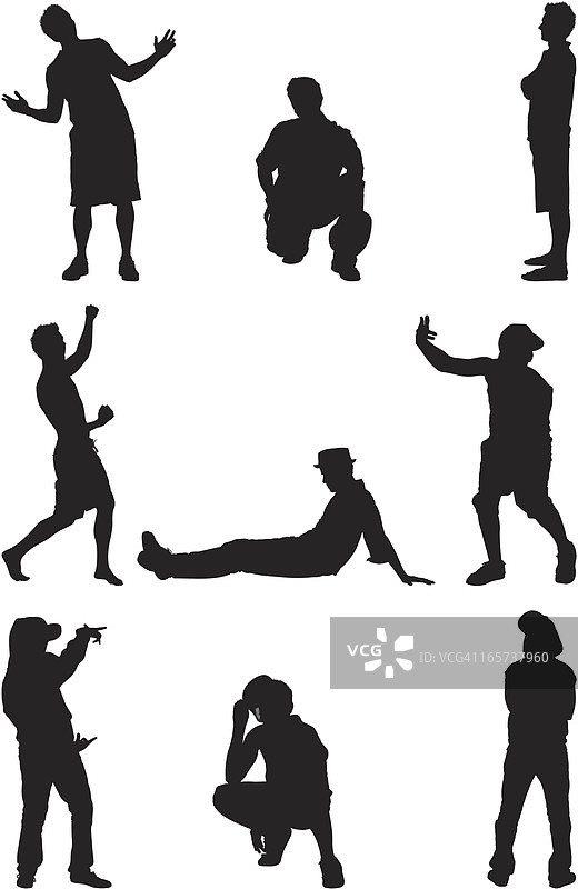 表现得很酷的休闲男士图片素材