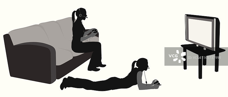 游戏剪影矢量素材图片素材