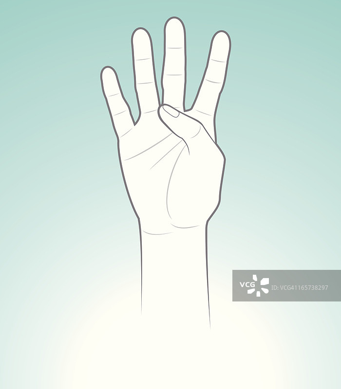 四指计数图片素材