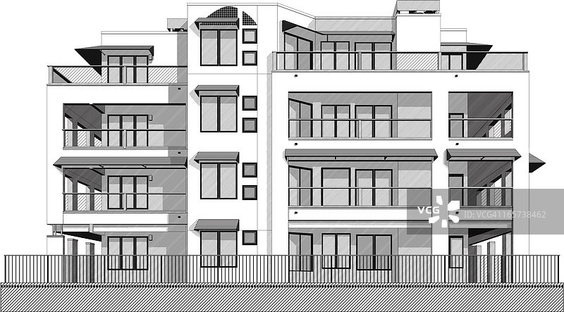 时髦的公寓楼图片素材