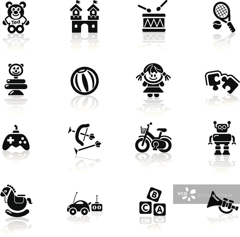 深黑色系列|玩具图标图片素材