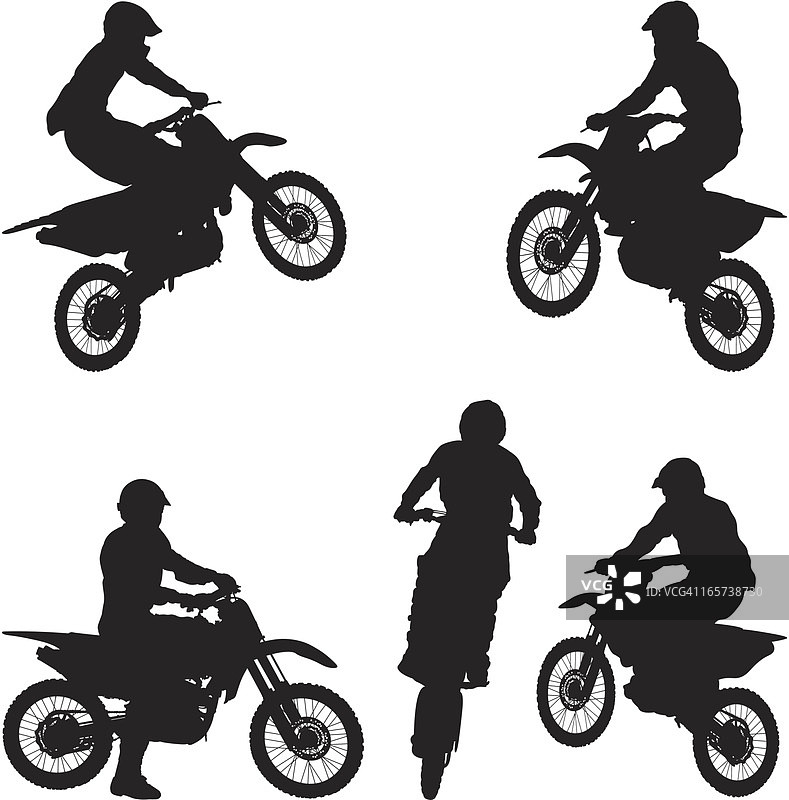 骑越野摩托车的男人图片素材