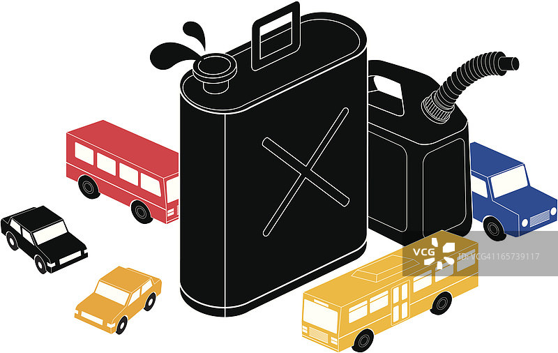 油桶和汽车图片素材