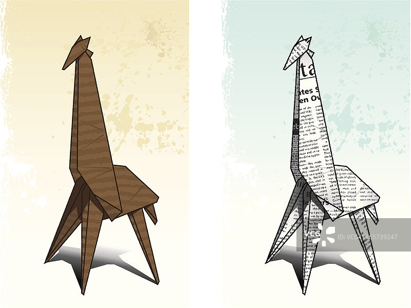 折纸长颈鹿图片素材