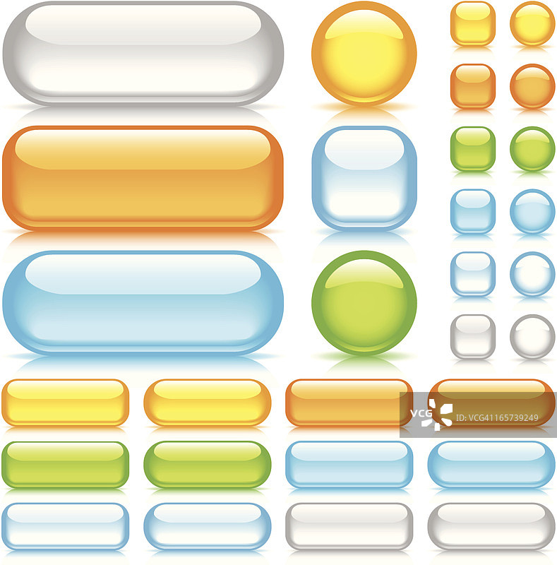 白色网页按钮图片素材