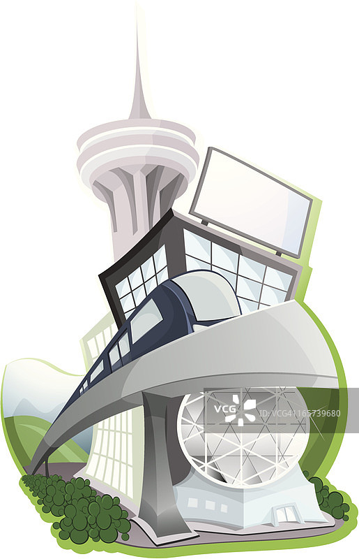 绿色城市中心景观图片素材