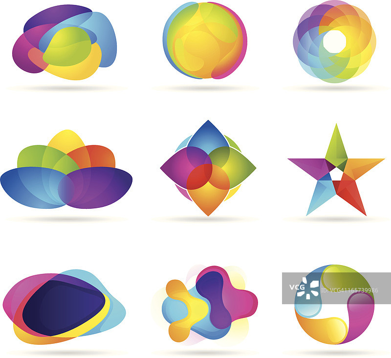 彩色设计元素图片素材