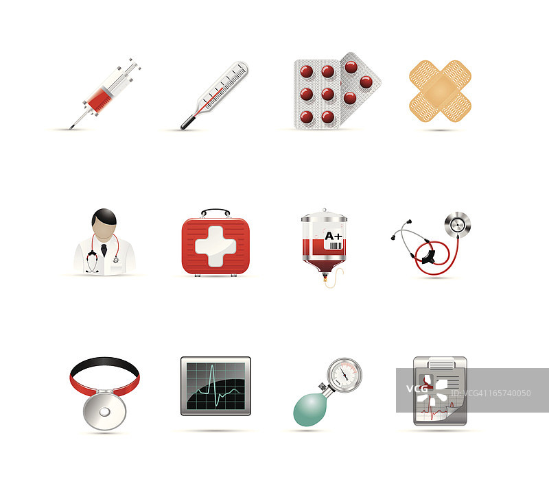 医疗图标设置图片素材