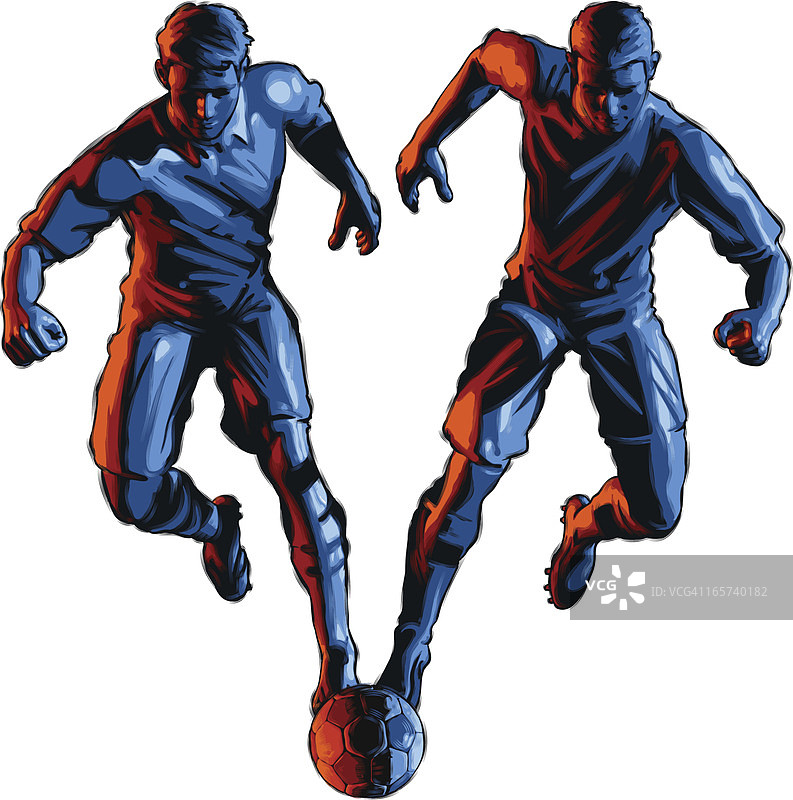 CelScratch插画：足球劲敌图片素材