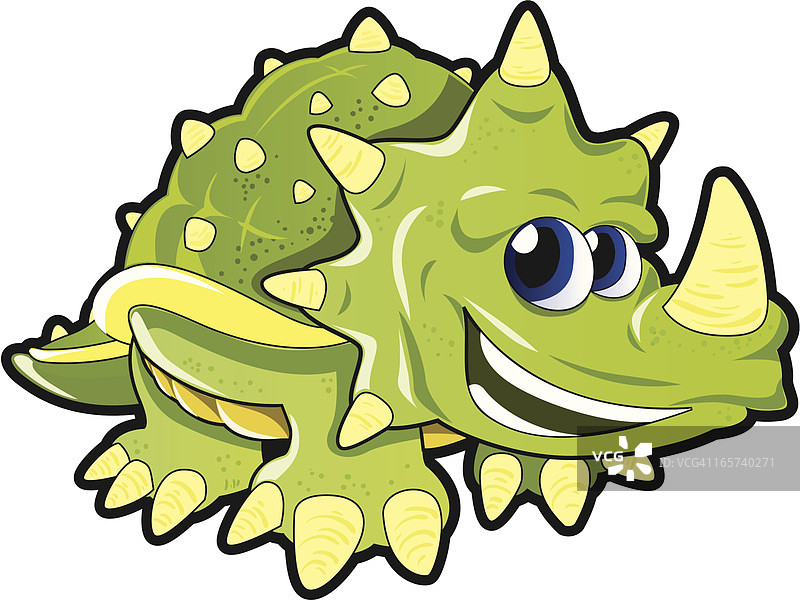 可爱的三角龙矢量图图片素材