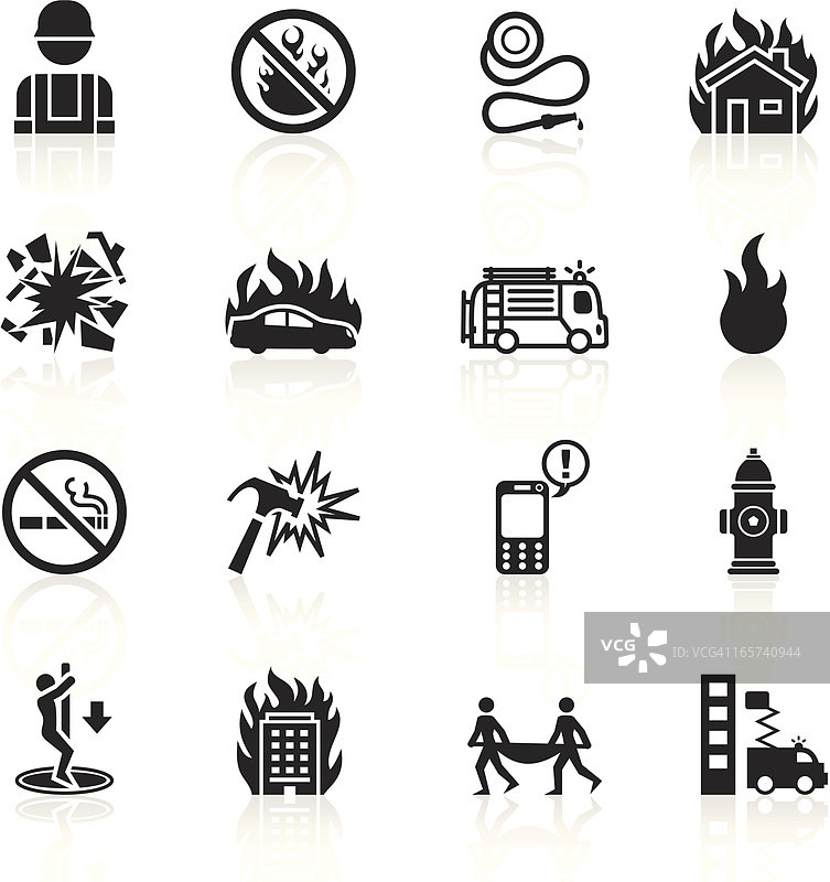 消防员黑色符号图片素材