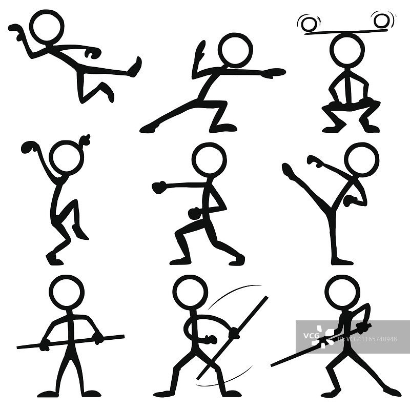 火柴人功夫图片素材