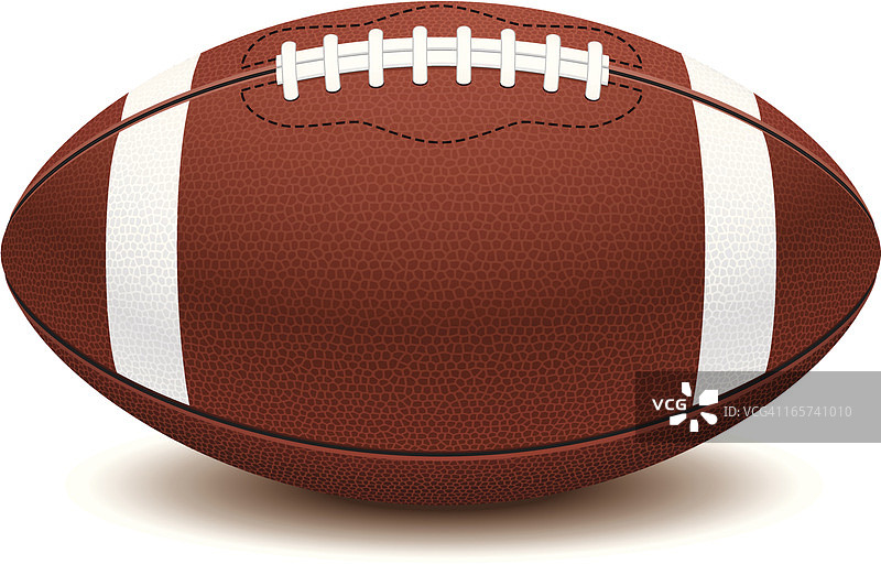 白色背景上的美式橄榄球图片素材