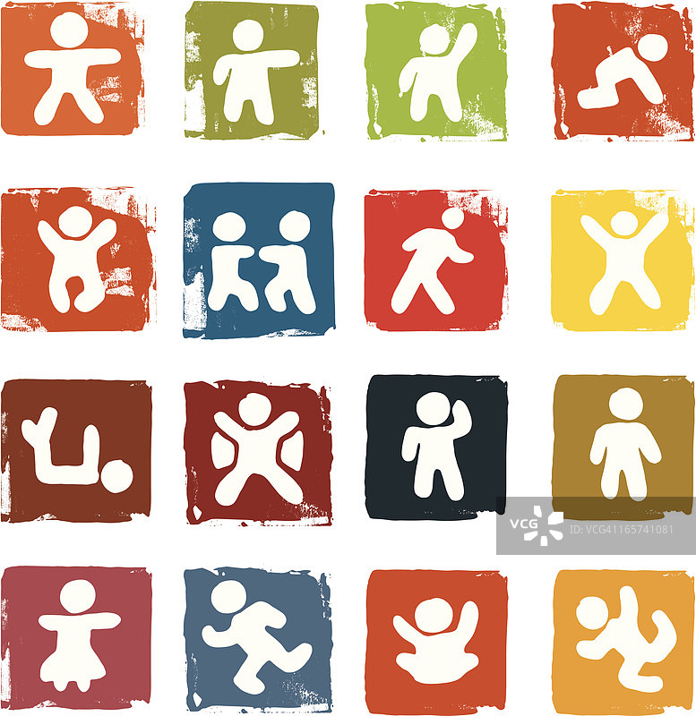 复古背景上的花样滑冰图标图片素材