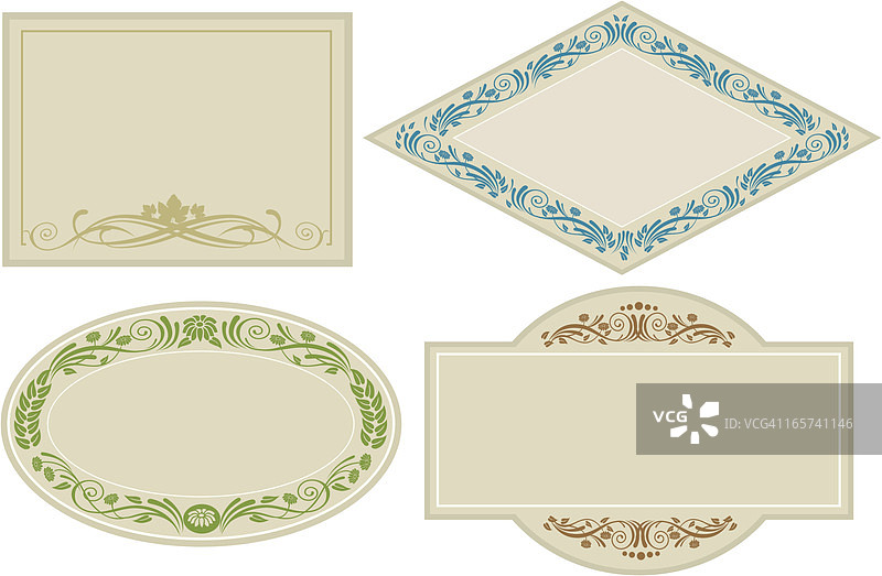 华丽的标签和卡片图片素材