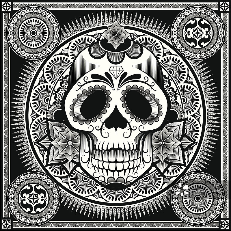 墨西哥糖骷髅图片素材