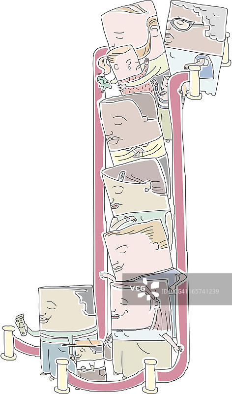 排队等候图片素材