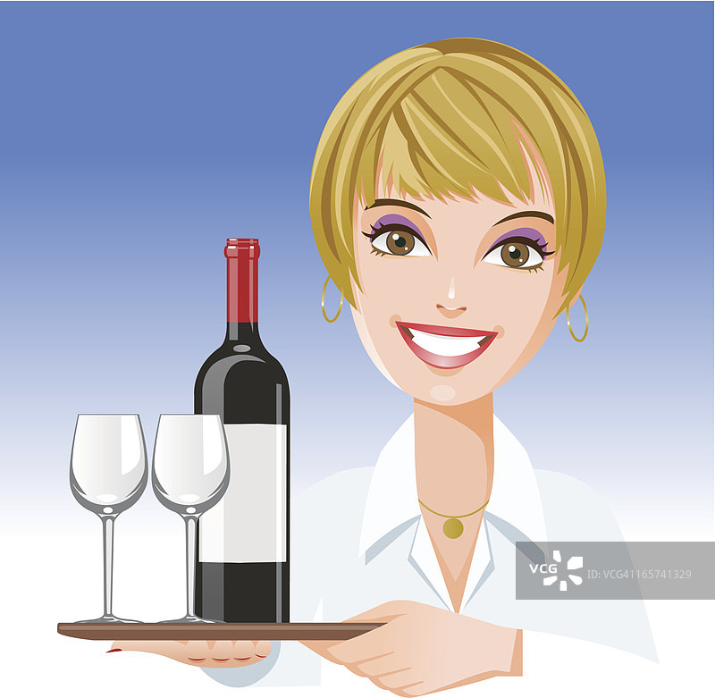 女服务员图片素材