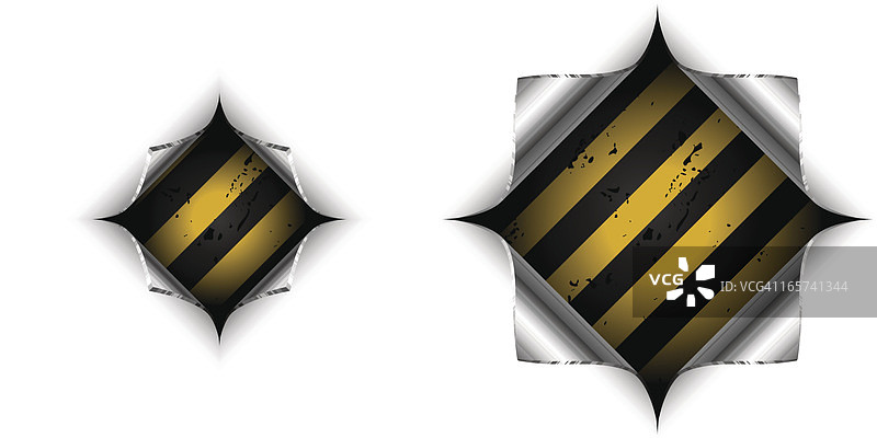 星形卷曲的金属板孔图片素材