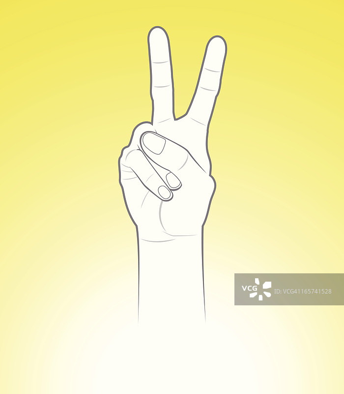 和平手势图片素材