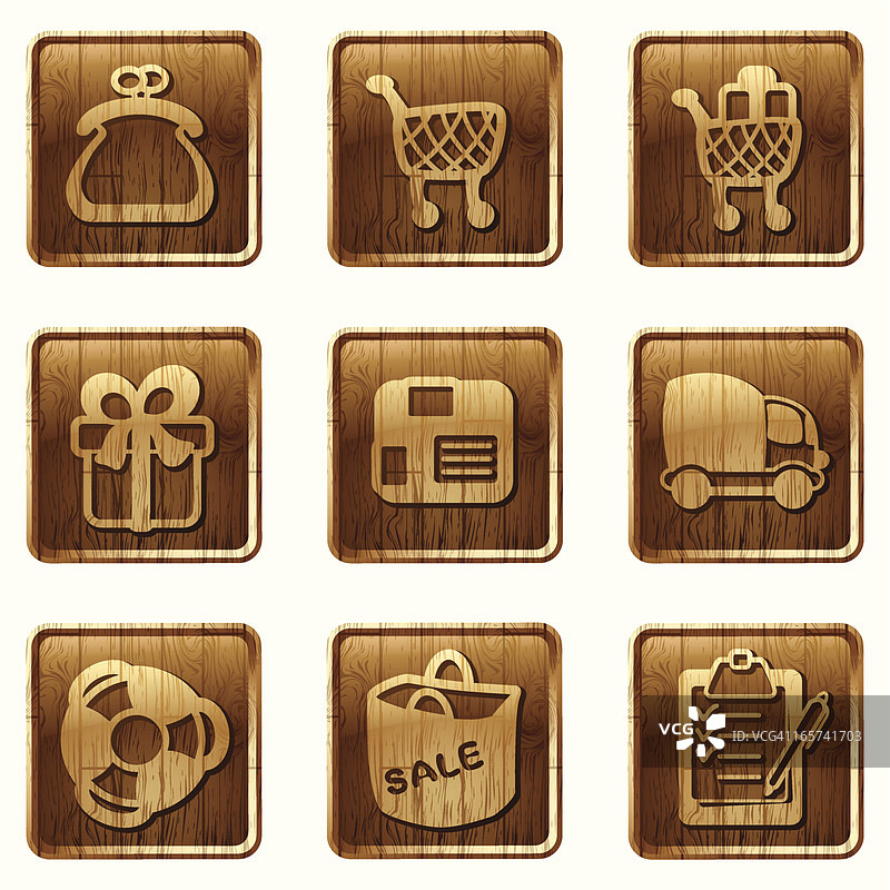 光面木质图标图片素材