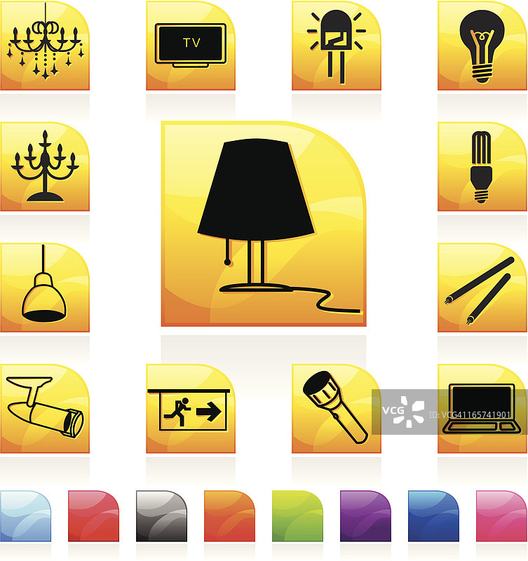室内照明应用图标图片素材