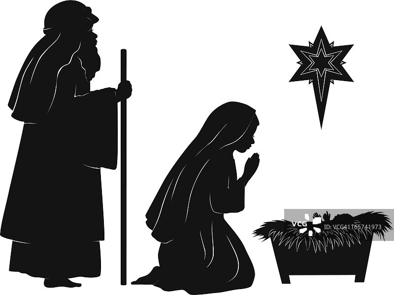 约瑟夫、玛丽和耶稣图片素材