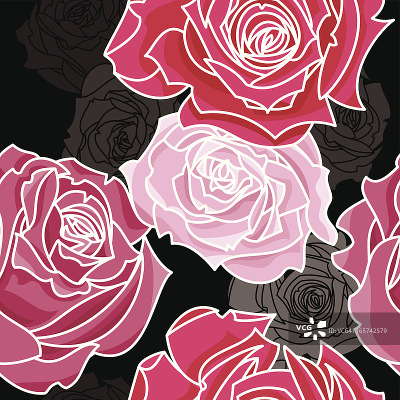 粉色玫瑰图案图片素材