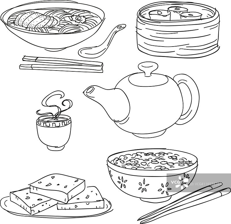 中式美食合集图片素材