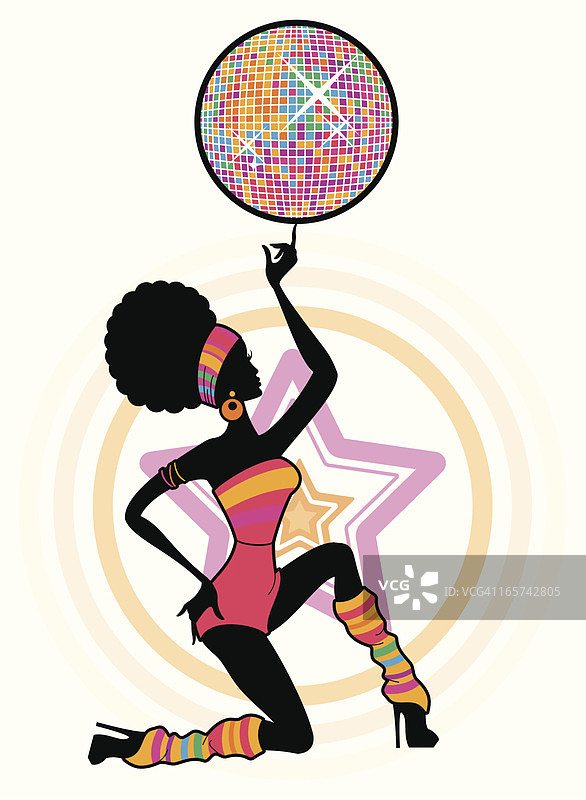 迪斯科舞厅女郎图片素材