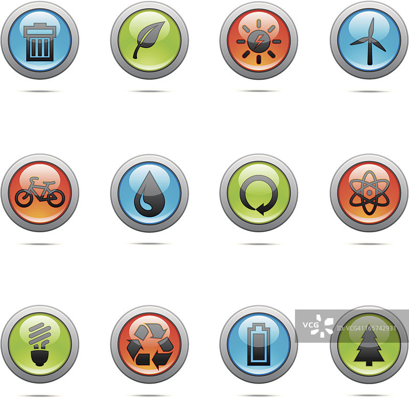 环保按钮图片素材